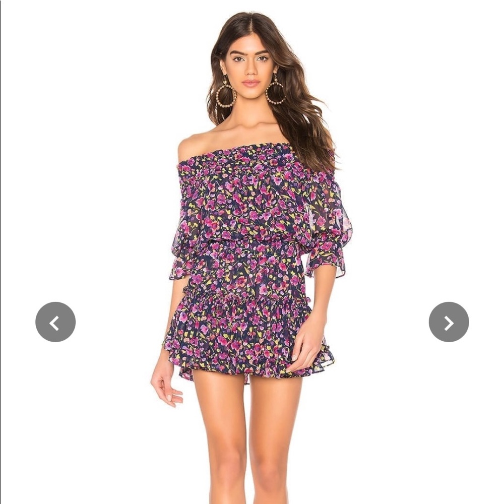 MISA x Revolve Darla Dress (Floral Multi Color)